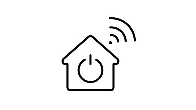 Smart home power button icon animation