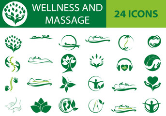 Wellness und Massage Icons, Wellness Icons, Massage Icons, Icons Sammlung, Icons Set