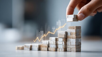 Businessman and businesswoman drawing a graph on a whiteboard showing growth and investment in business and finance concepts