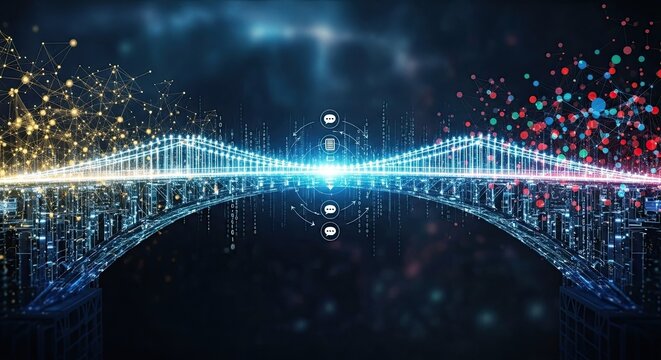 Digital Bridge Connecting Two Worlds of Light and Data.