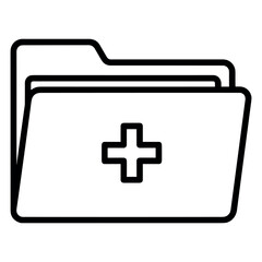 Fototapeta premium Medical file icon with plus sign