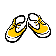 vector clip art baby shoes on white background for web and graphic design