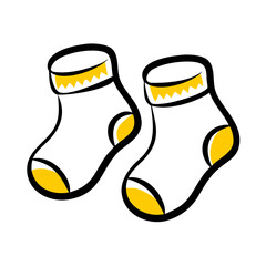 vector clip art baby socks for web and graphic design