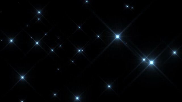 blue star particles background light design loop