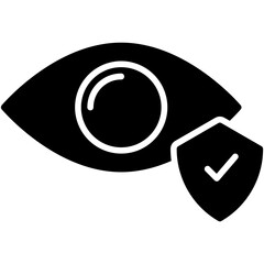 eye shield checkmark icon