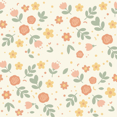seamless pattern with flowers