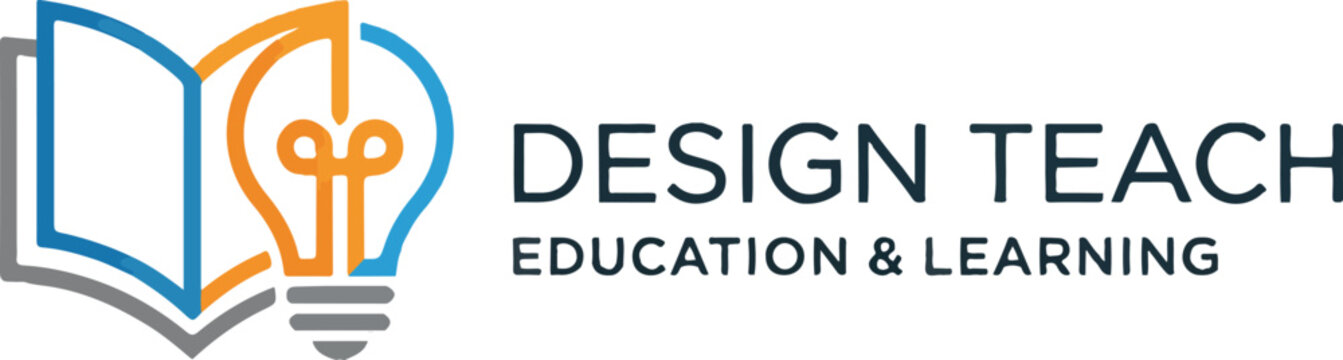 The Best Design Teach and education and learning logo unique modern minimalist simple creative abstract and vector