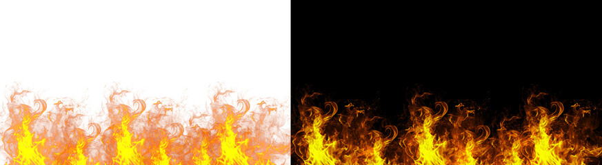 PNG image of Dynamic fire background with vibrant orange and yellow flames against a dark backdrop perfect for adding energy and intensity to designs and visual projects on transparent background © rehena