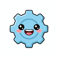 Obraz premium Happy Gear Character Illustration