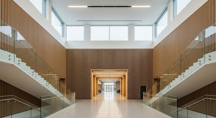 Wide angle architectural interior with dynamic vanishing points