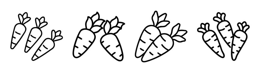 Carrot clip art vector image for designs, illustrations, and healthy food themed projects art