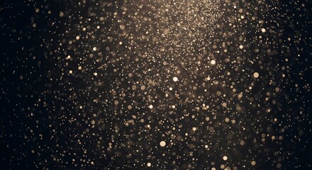 Golden Particles Floating Elegantly in the Dark, a mesmerizing abstract background