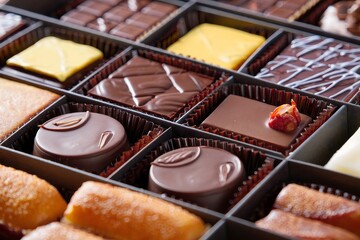 Assorted Gourmet Chocolate Box with Truffles and Fruit