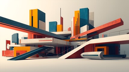 Lucid Origin Abstract Architectural Composition Featuring Sleek Modern Design