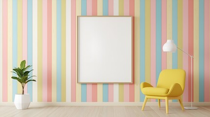 Title: Abstract Minimal Pastel Multicolor Concept Art Background