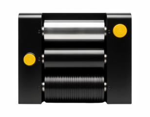 Industrial Roller Press Machine with Yellow Buttons