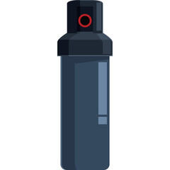 Dark Blue Aerosol Spray Can With Red And Black Top On Transparent Background
