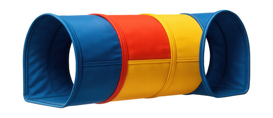 A modular play tunnel with detachable sections for creative outdoor setups.
