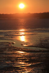 The  Wascana Park Lake is Frozen.
