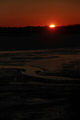 The  Wascana Park Lake is Frozen.