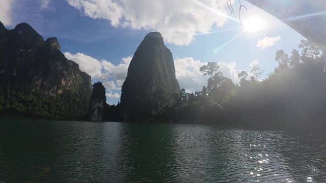 Thailand long boat Khao Sok