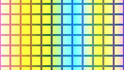 Colorful grid pattern with vibrant rainbow gradient squares