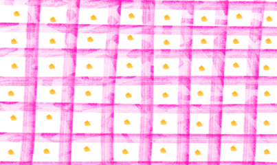 Abstract pink grid pattern with subtle yellow accents