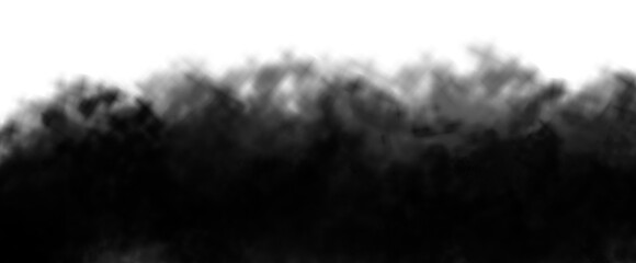 black fog or smoke effect isolated on transparent white background. Steam explosion special effect. Effective texture of steam, fog, smoke png. Design elements.png