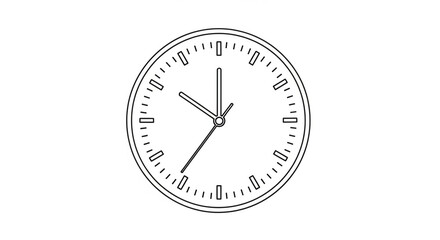 Modern clock ticking away time in a minimalist design, perfect for planning and time management projects with a clean, contemporary aesthetic
