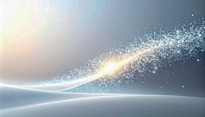 Metallic particle wave with bright central flare