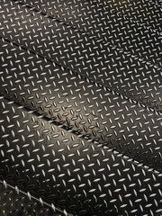 Indoor. Black and white anti-slip floor structure