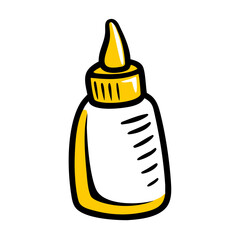 vector clip art glue bottle for web and graphic design