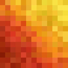 Fototapeta premium Orange pixel background. Geometric color illustration. eps 10