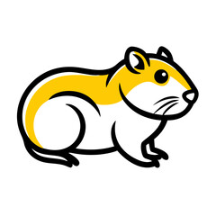 vector clip art hamster on white background for web and graphic design