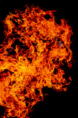 Obraz premium yellow, orange and red Fire flame isolated on background