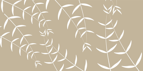 Brown Taupe Floral botanical seamless pattern background suitable for fashion prints, graphics, backgrounds and crafts. Eps 10