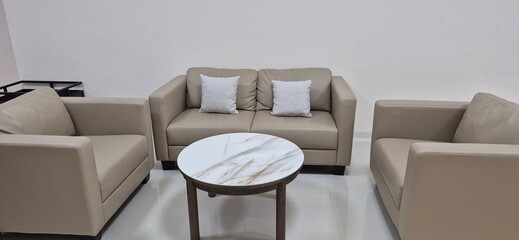 West Java, Indonesia - November 25, 2025.
Interior decoration of waiting chairs in a hospital