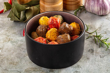 Shanklish cheese with spices in the oil