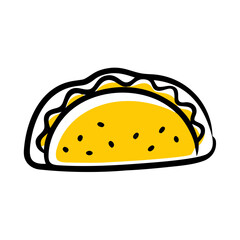 vector clip art taco on white background for web and graphic design