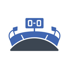 Stadium with scoreboard icon