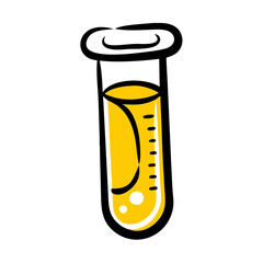 vector clip art test tube on white background for web and graphic design