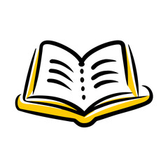 vector clip art textbook on white background for web and graphic design