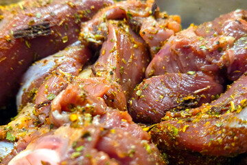 Seasoned Beef Chunks for Cooking Delight - Culinary, Food Photography, Recipe Visuals