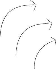Brush Stroke Hand-Drawn Arrows &ndash; Isolated Sketch Set