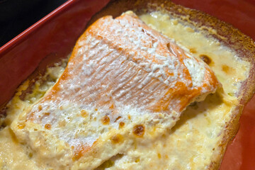 Baked Salmon in Cream Sauce Perfect for a Gourmet Dinner Party