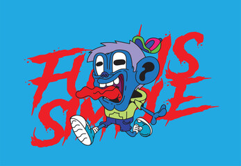cute monster kaiju for kids background for halloween