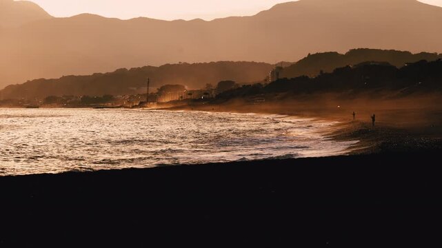 夕暮れの大磯　照ヶ崎海岸　神奈川県大磯