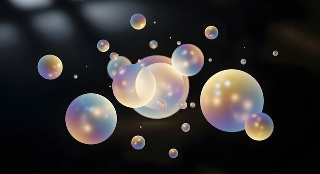 Glowing abstract orbs floating in soft ambient lighting.