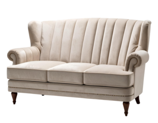 Luxury leather furniture, including a comfortable sofa and armchair