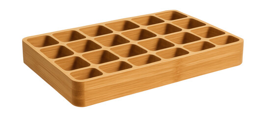 Stylish bamboo seedling tray, perfect for contemporary apartments with natural decor.